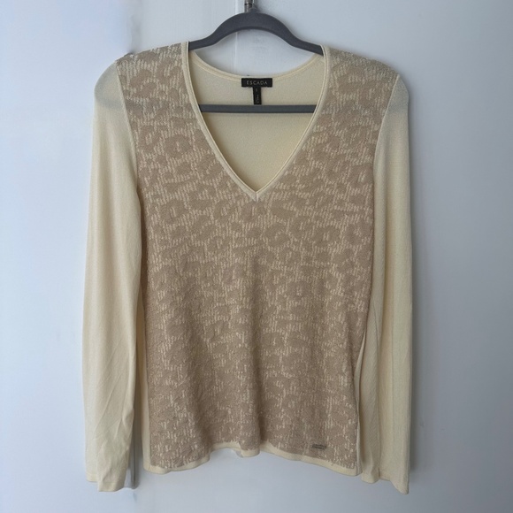 Golden Yellow Escada Sweater Sz S - Picture 1 of 10
